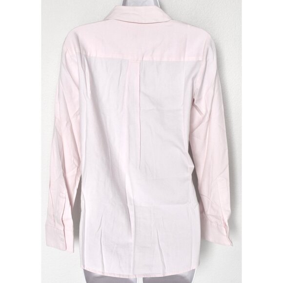 COURT & ROWE LOGO EMBROIDERED COTTON/MODAL CHAMBRAY PINK BUTTON-UP SHIRT. SIZE M - Picture 7 of 13